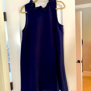 TUCKERNUCK ruffle neck dress with back tie SZ L - like new!